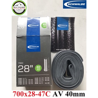 Săm ruột xe đạp cao cấp Schwalbe 700x28-47c 40mm van xe máy