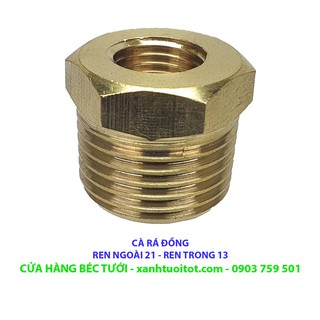 Bộ 2 cái CÀ RÁ ĐỒNG REN NGOÀI 21 REN TRONG 13