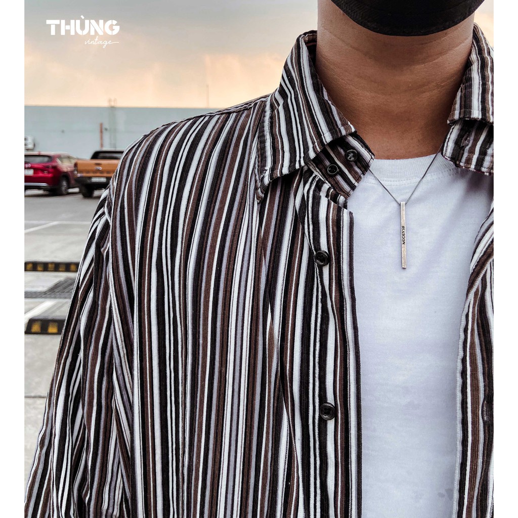 [Hình thật] Áo sơ mi nhung tăm unisex Sọc/Caro/Hoạ tiết (Áo sơ mi nhung vintage) | BigBuy360 - bigbuy360.vn