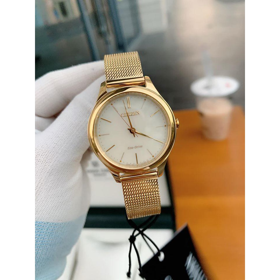 Đồng Hồ Nữ Ci.tizen Eco-Drive Dây Lưới Pwatch EM0502-86P Chính Hãng