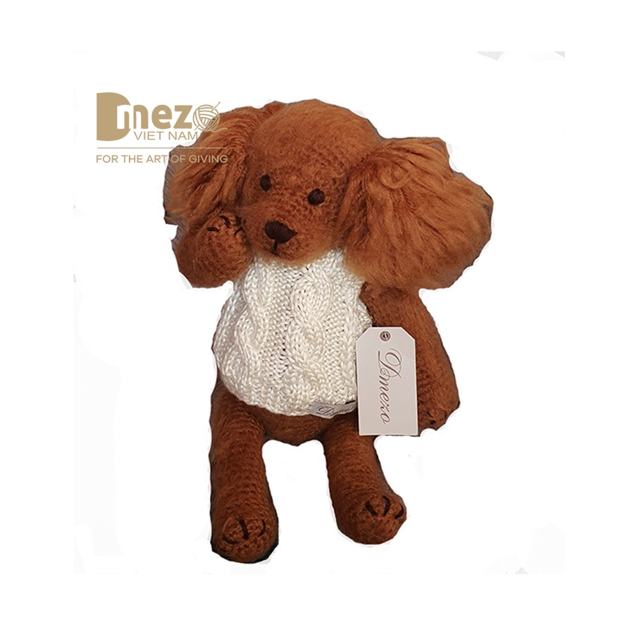 Thú nhồi bông handmade - Chó xù Poodle móc len thủ công bằng chỉ Cotton 100%  an toàn cho bé