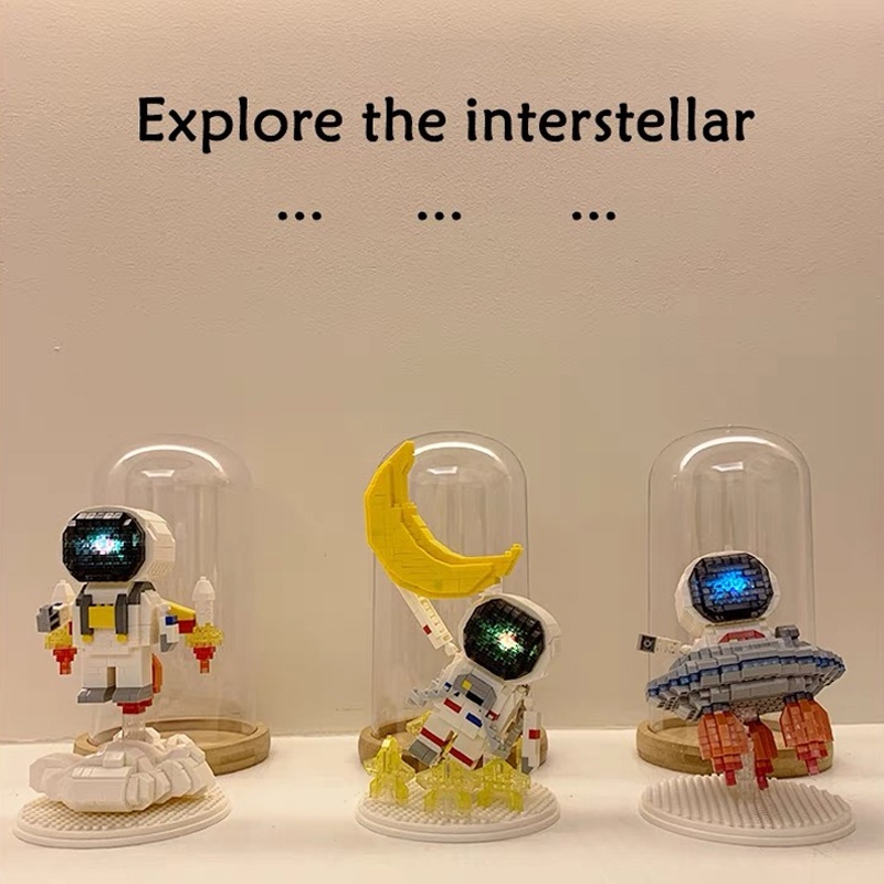 Bộ Đồ Chơi Lắp Ráp Mô Hình Phi Hành Gia Có Vỏ Bọc Dành Cho Trẻ Em