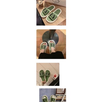 Dép quai ngang nữ BIU BIU, đi trong nhà cute họa tiết dễ thương Unisex.