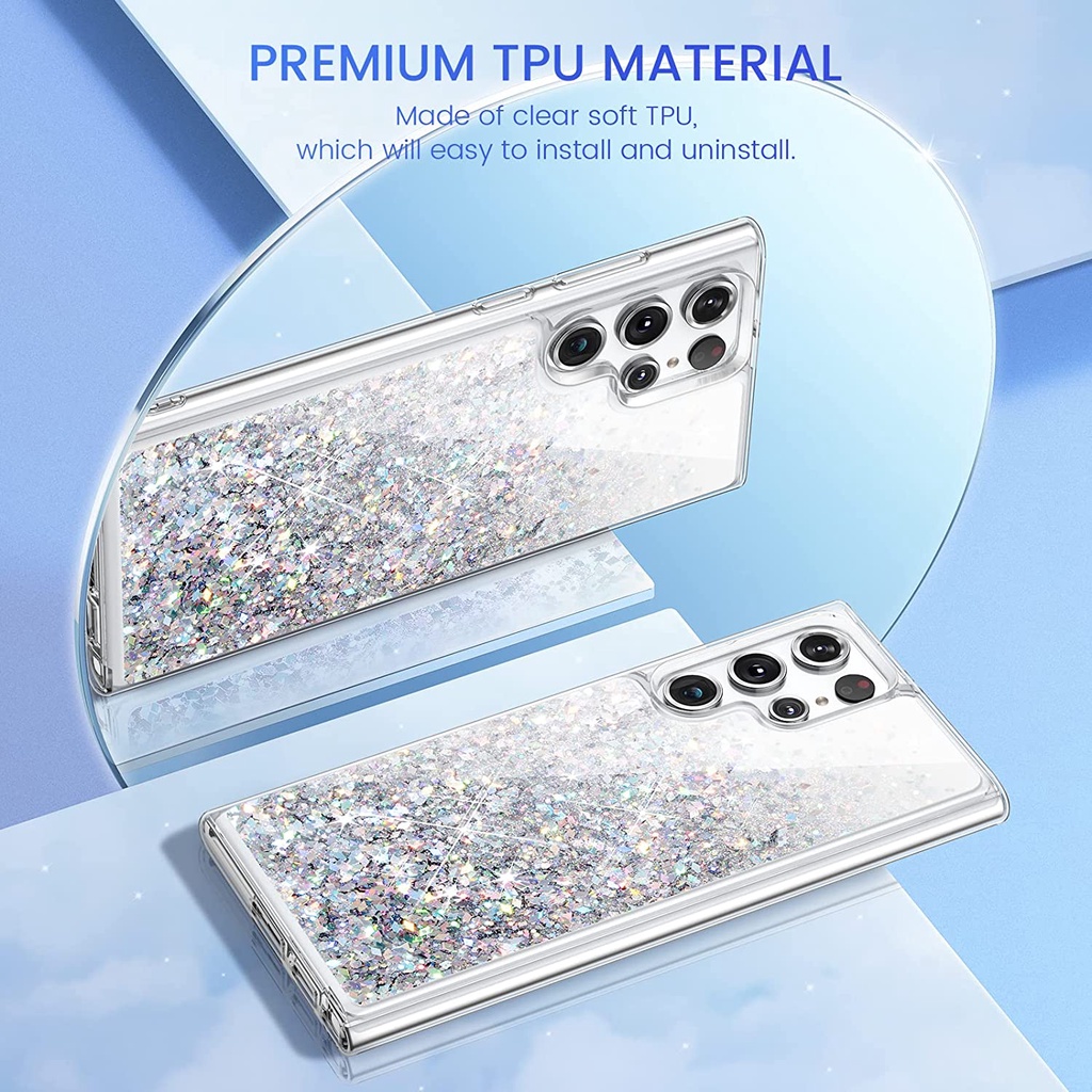 Ốp lưng lấp lánh cát lún lấp lánh lấp lánh lấp lánh cho Samsung Galaxy S24 Ultra S23 Ultra S22 Ultra A55 5G A54 A35 A34