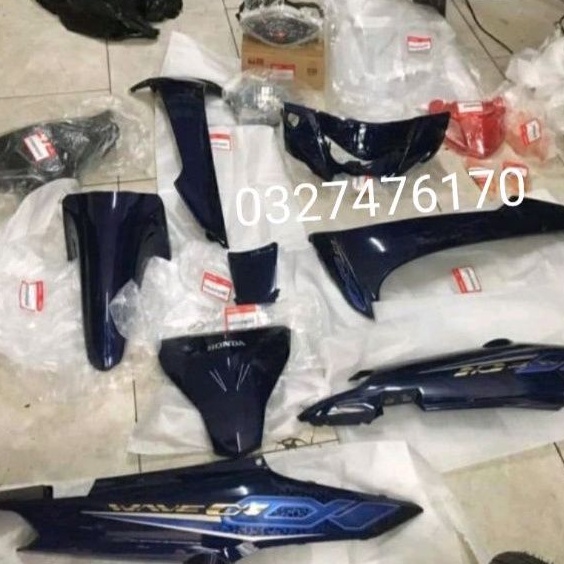 Bộ nhựa dàn áo xe WAVE A 110 2019 màu tím zin honda