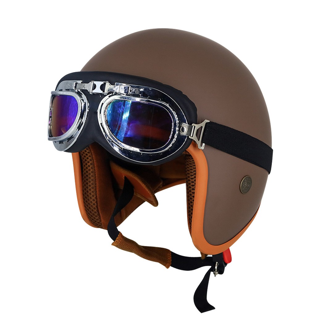 Mũ bảo hiểm 3/4 Classic lót màu - mũ 3/4 nam nữ freesize chính hãng