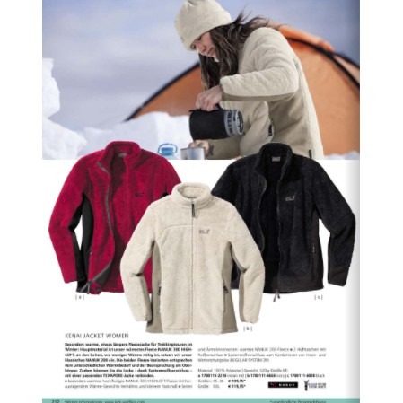 Áo nỉ siêu ấm Nanuk 300 Jack Wolfskin 1700111 KENAI JACKET WOMEN size Xs, S, M