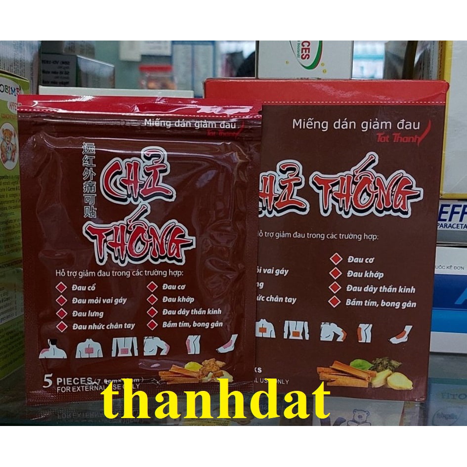 miếng cao dán giảm đau CHỈ THỐNG  tat thanh