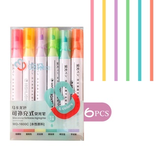 Set 6 Bút Dạ Quang Nhiều Màu Sắc