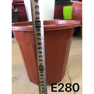 5 Chậu nhựa trồng cây hoa cảnh 23x20cm (E280) - Chậu nhựa E hàng công ty loại 1