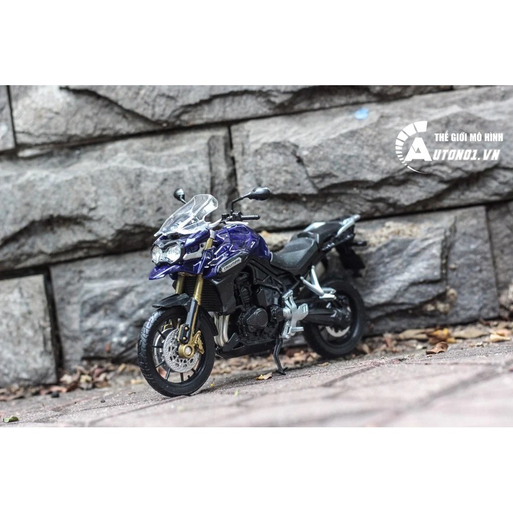 MÔ HÌNH XE MÔ TÔ TRIUMPH TIGER EXPLORER 1:18 WELLY 5457