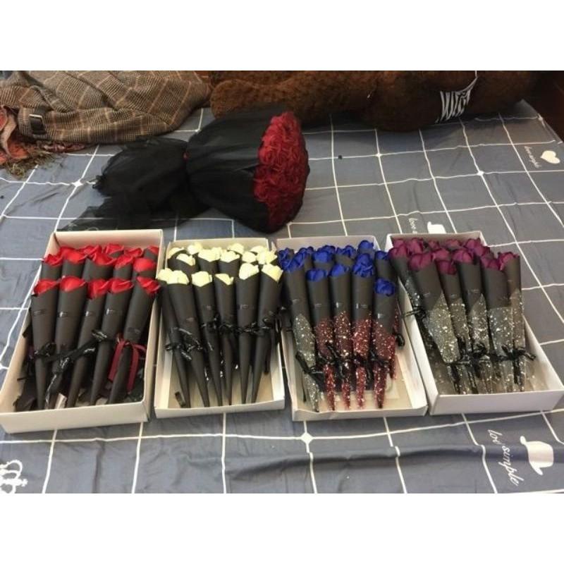 Tấm lưới tuyết trắng bó hoa tươi hoa sáp kích thước 50x50cm