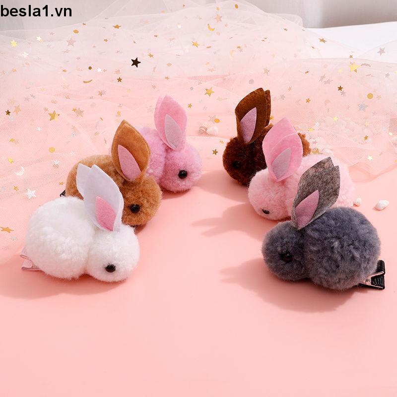 🌈Kẹp tóc họa tiết chú thỏ hoạt hình phong cách Hàn Quốc dễ thương cho nữ