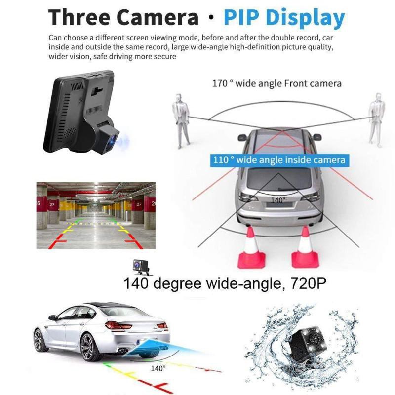 Máy quay hành trình mini ghi hình kênh kép 1080p HD 2.45" | BigBuy360 - bigbuy360.vn