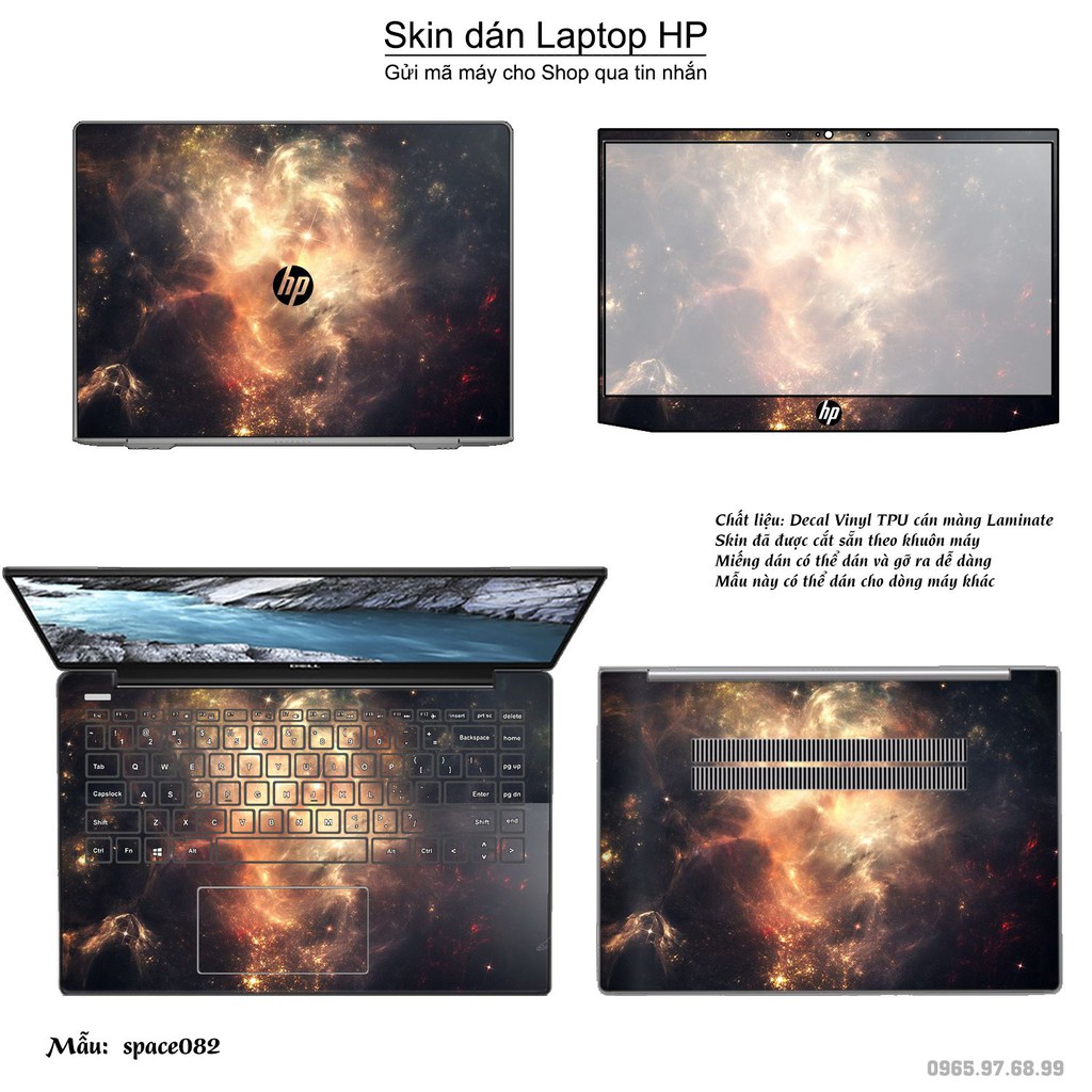 Skin dán Laptop HP in hình không gian nhiều mẫu 14 (inbox mã máy cho Shop)