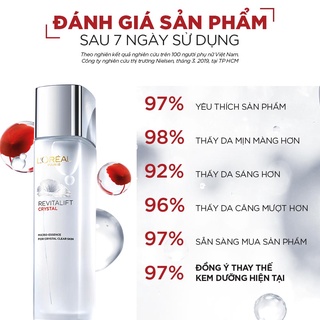 Nước tẩy trang Crystal Micellar Water L'Oreal Paris 30ml mini