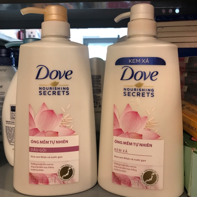 Dầu gội & xả DOVE Hoa sen 635ml