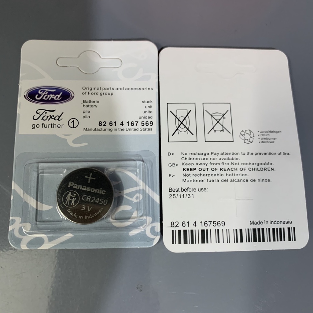 Pin Cúc Áo CR2025, CR2450, CR2032 - Pin Chìa Khóa Xe Ford