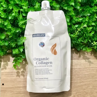 Hấp phủ lụa Collagen Mairlan siêu mượt phục hồi tóc 500ml