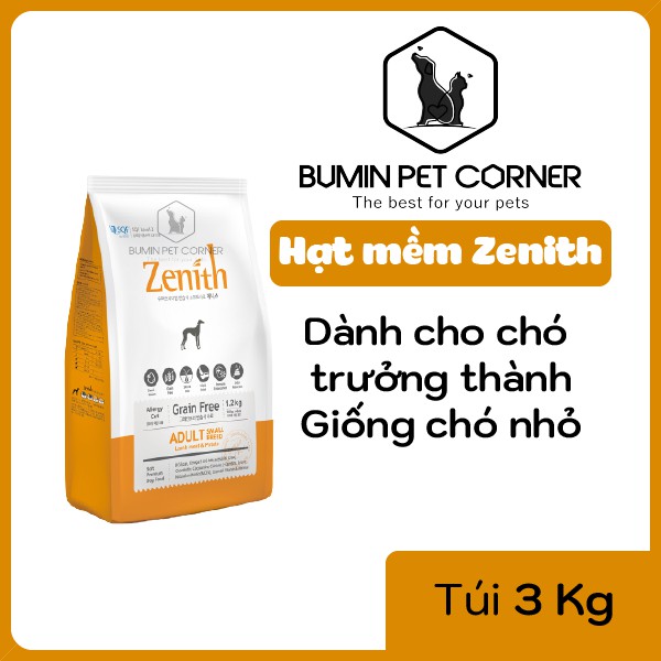 Thức ăn hạt mềm cho chó trưởng thành Zenith Aldult túi 3 Kg