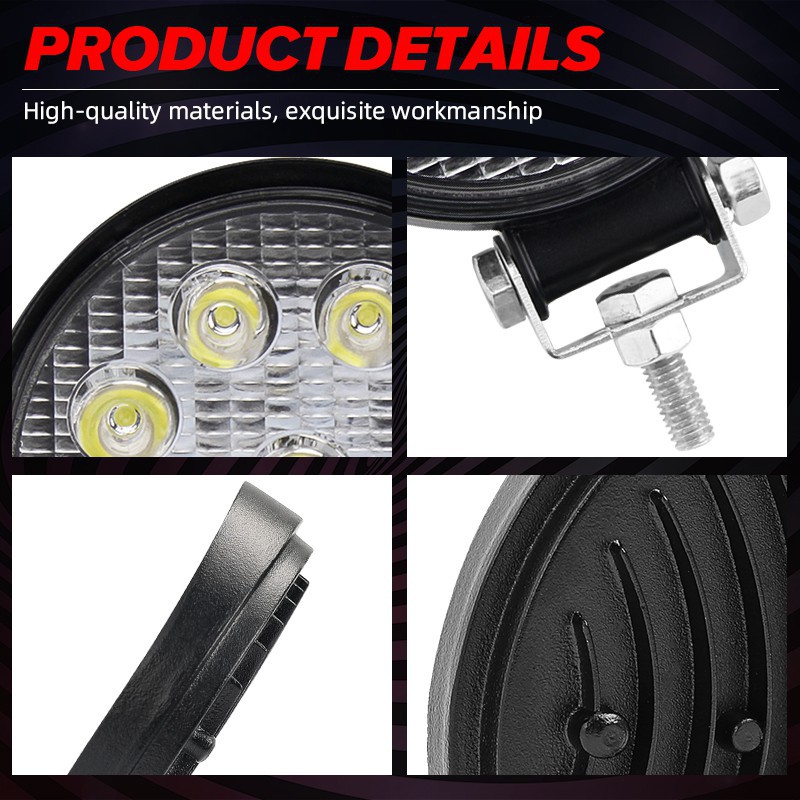 UNI-SHINE 4.3 Inch 3D LED Work Lights Car Lights 12V 24V Truck Lights Off Road Lights Fog Lights Led Driving Work Lights