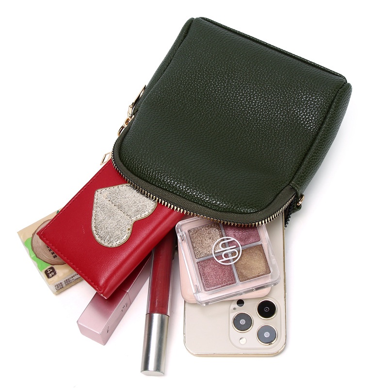 IELGY Túi Đeo Vai Hình Tròn Cỡ Nhỏ Màu Sắc Tương Phản Thời Trang Cho Nữ