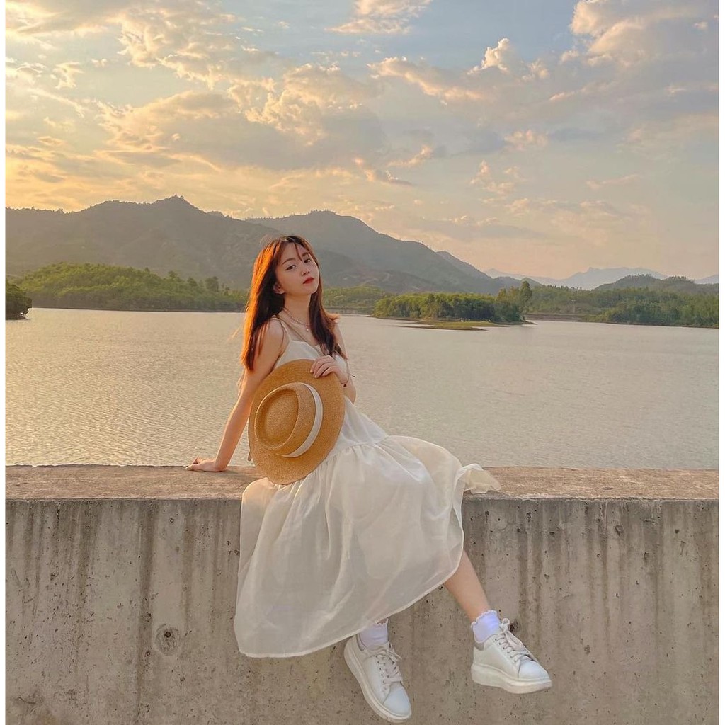 Váy 2 Dây Voan Tơ Ulzzang Xòe Tầng 2 Lớp Cao Cấp Đầm Nữ Dáng Xòe | BigBuy360 - bigbuy360.vn