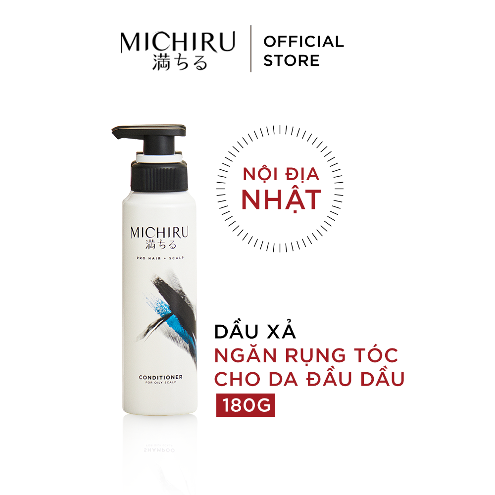 Dầu Xả Michiru Ngăn Gãy Rụng 95% &amp; Làm Dày Tóc Dành Cho Da Đầu Nhờn 180G