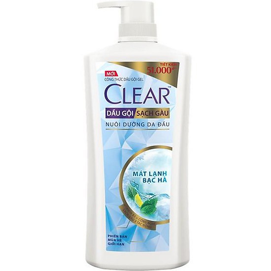 DẦU GỘI CLEAR BẠC HÀ 900ml