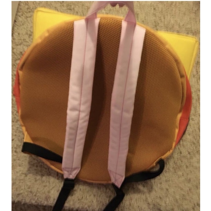 Balo da hình hamburger dễ thương, kích thước lớn chứa a4, macbook, ipad