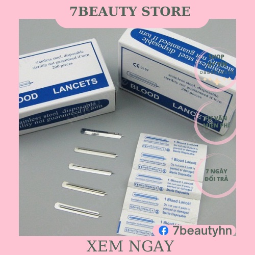 Kim chích mụn hộp 200 chiếc lancets