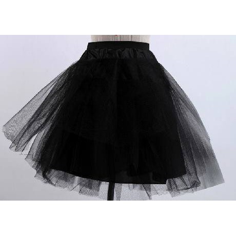 [ĐỌC KỸ MÔ TẢ] Tùng phồng váy ngắn 35cm 3 tầng màu đen