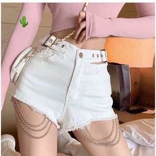 Quần short đùi phối xích khoen eo chuẩn thời trang cực cool TTPK0091