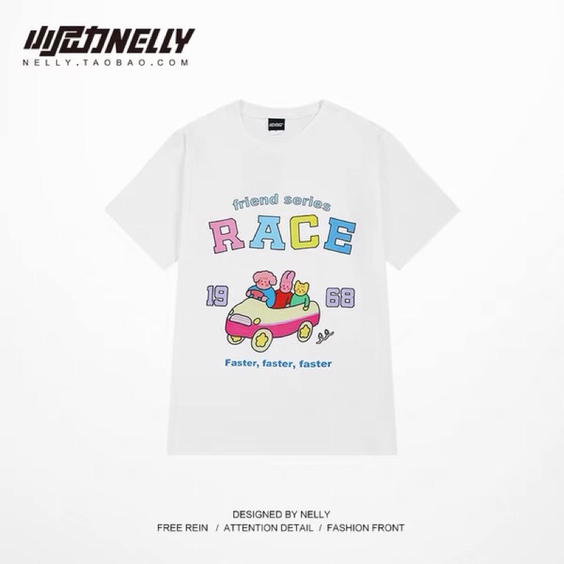 Áo phông nelly heybig sale (có sẵn) asl friend series race