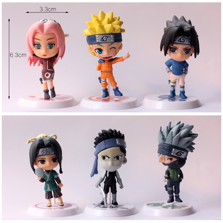 Set 6 Mô Hình Nhân Vật Phim Naruto 7cm