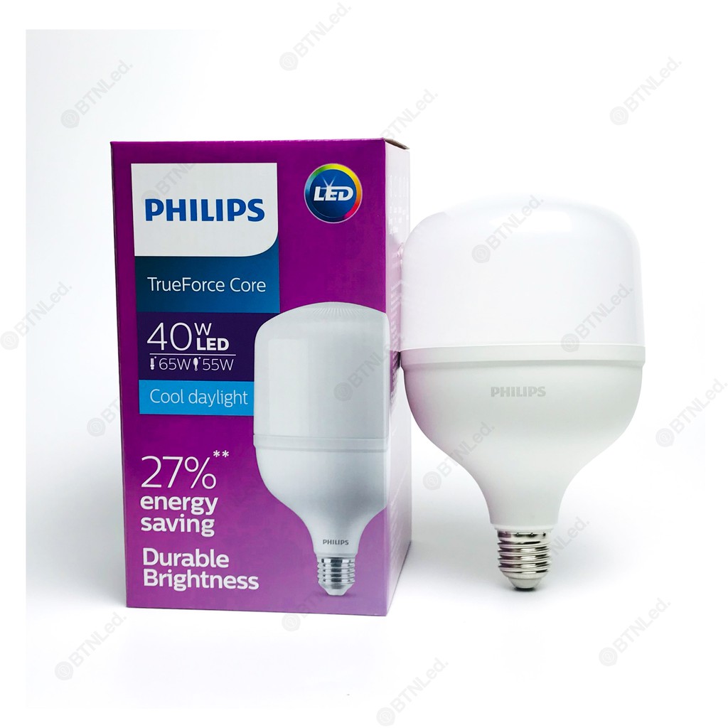 Bóng PHILIPS LED Bulb trụ MV 40W E27 - [HÀNG CHÍNH HÃNG] - Tiết kiệm điện, chất lượng ánh sáng cao