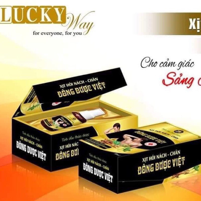 Xịt hôi nách Hôi Chân Đông Dược lucky way 30m ngăn tiết mồ hôi Cho nách luôn khoo thoáng với hương thơm độc quyền