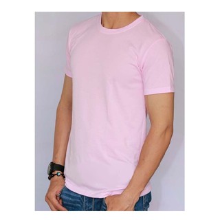 ÁO THUN TRƠN CỔ TRÒN MÀU HỒNG NHẠT TAY NGẮN NAM NỮ ( CÓ CẢ SIZE EM BÉ ) XZHUN3