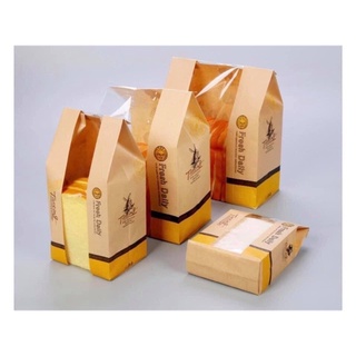 Túi bánh mỳ BREAD vàng NGANG/DỌC 100c