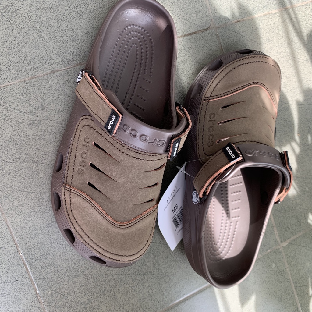 Dép sục đi mưa chống hôi chân Yukon Sport Clog màu Nâu nhạt cho nam | BigBuy360 - bigbuy360.vn