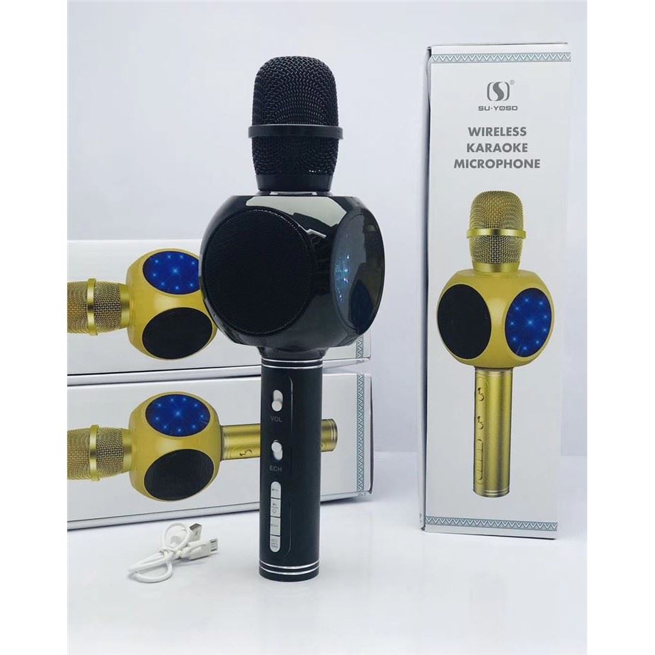 Micro Karaoke Kèm Loa Bluetooth YS60 Cực Hay Có Led