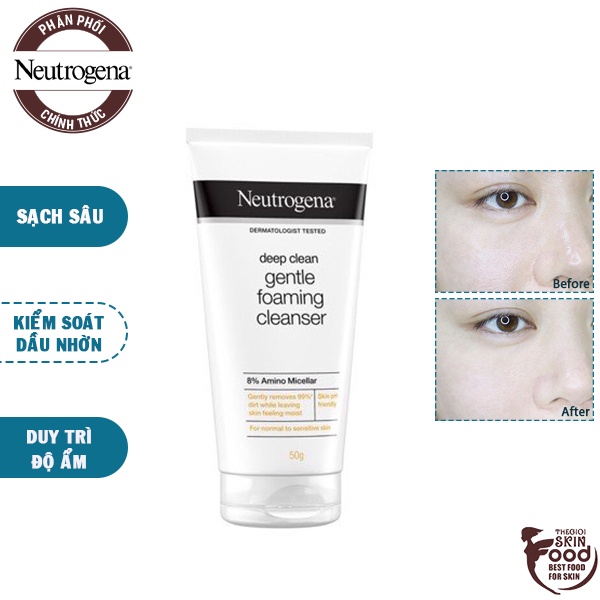 Sữa Rửa Mặt Làm Sạch Sâu Và Kiểm Soát Nhờn Neutrogena Deep Clean Foaming Cleanser