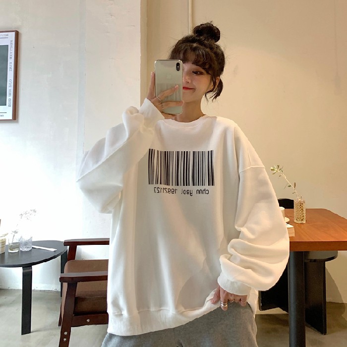 Áo Thun Tay Dài Dáng Rộng Thiết Kế Trẻ Trung Năng Động Hợp Thời Trang