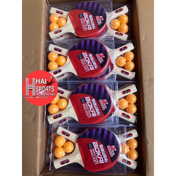 Vợt bóng bàn BOKAI BK16 tặng kèm 3 quả bóng -Dành cho người mới tập chơi
