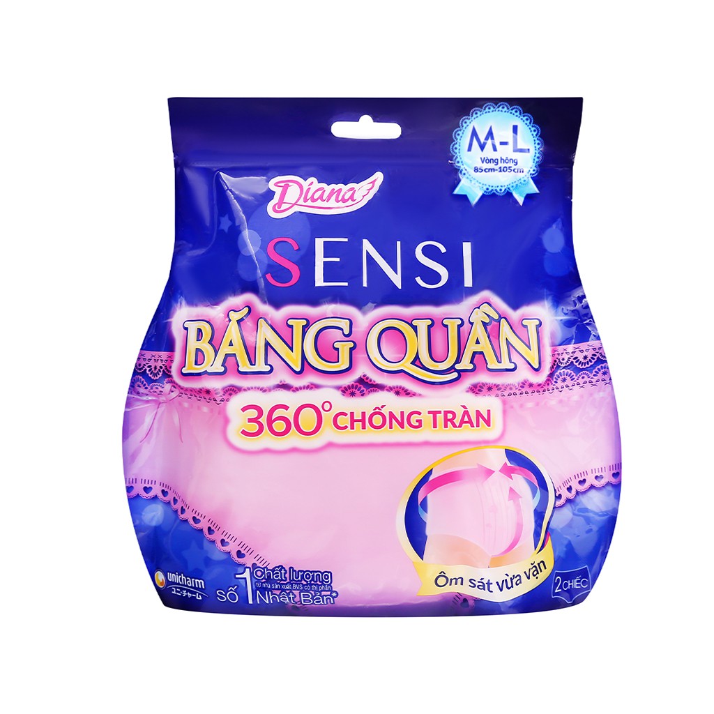 Combo 6 Gói BVS Diana Sensi Ban Đêm Dạng Quần 2 Size S-M và M-L