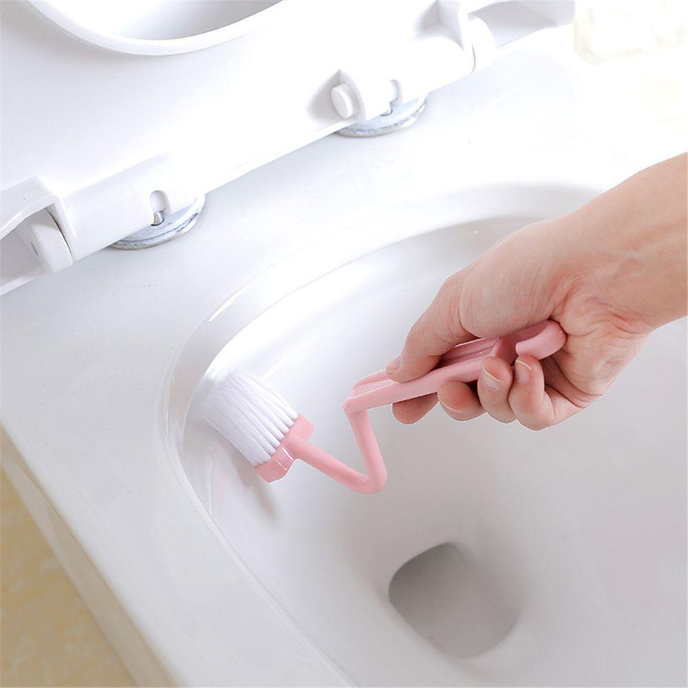 ZAIJIE24 Set 2 Bàn Chải Vệ Sinh Toilet Bằng Nhựa Tiện Dụng
