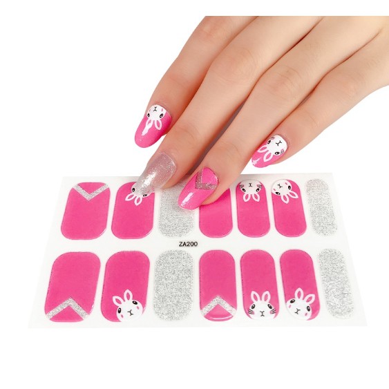 Set 14 Miếng Dán Trang Trí Móng Tay Hình Dễ Thương Chống Thấm Nước