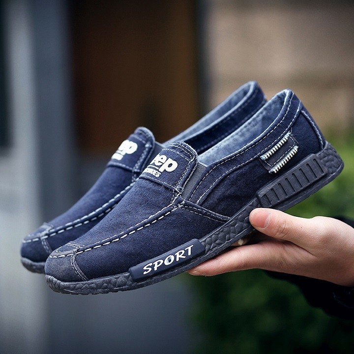 Giày lười nam, giày lười nam đẹp, giày lười nam vải (SP03)