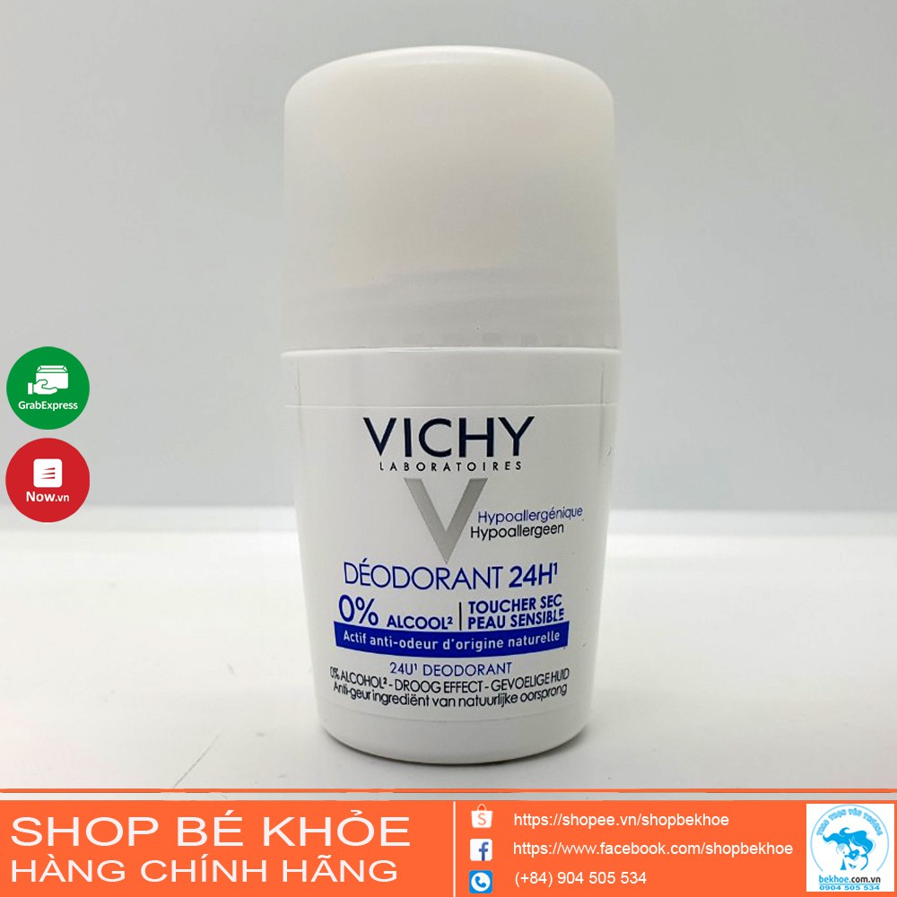 Lăn khử mùi Vichy - Lăn nách khô thoáng Vichy Traitement Anti-Transpirant 50ml