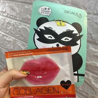 COMBO MASK MẮT GẤU TRÚC + MÔI COLLAGEN NỘI ĐỊA TRUNG